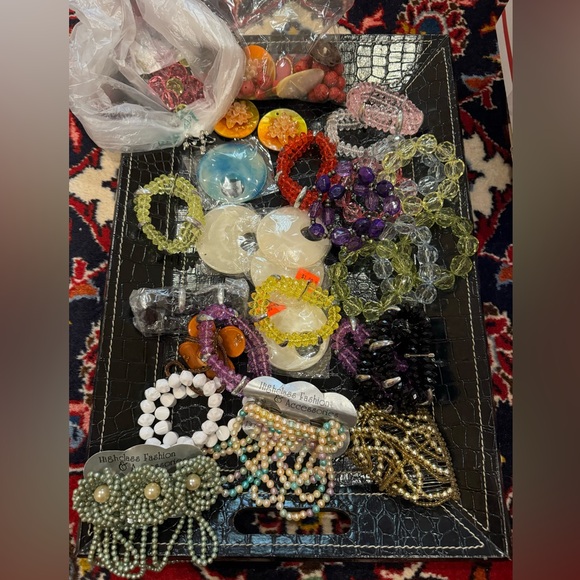 Bundle of beaded Bracelets hair clips Mystery box - Picture 2 of 4